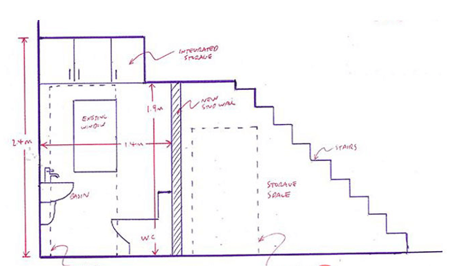 Bản vẽ nhà vệ sinh dưới gầm cầu thang và những điều bạn nên biết